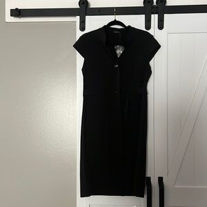 Black Button up dress w/waist tie